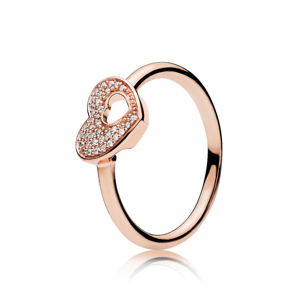 Pandora Sparkling Heart Ring 186550CZ