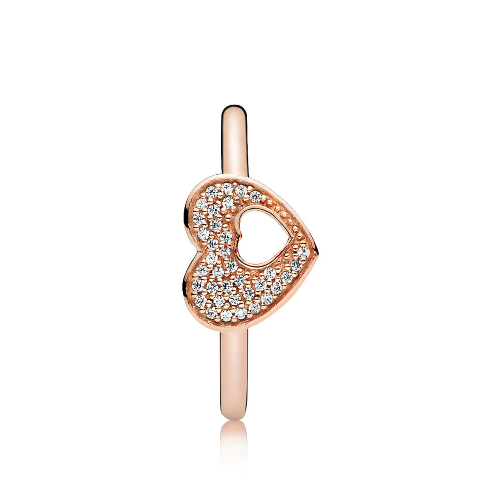 Pandora Sparkling Heart Ring 186550CZ