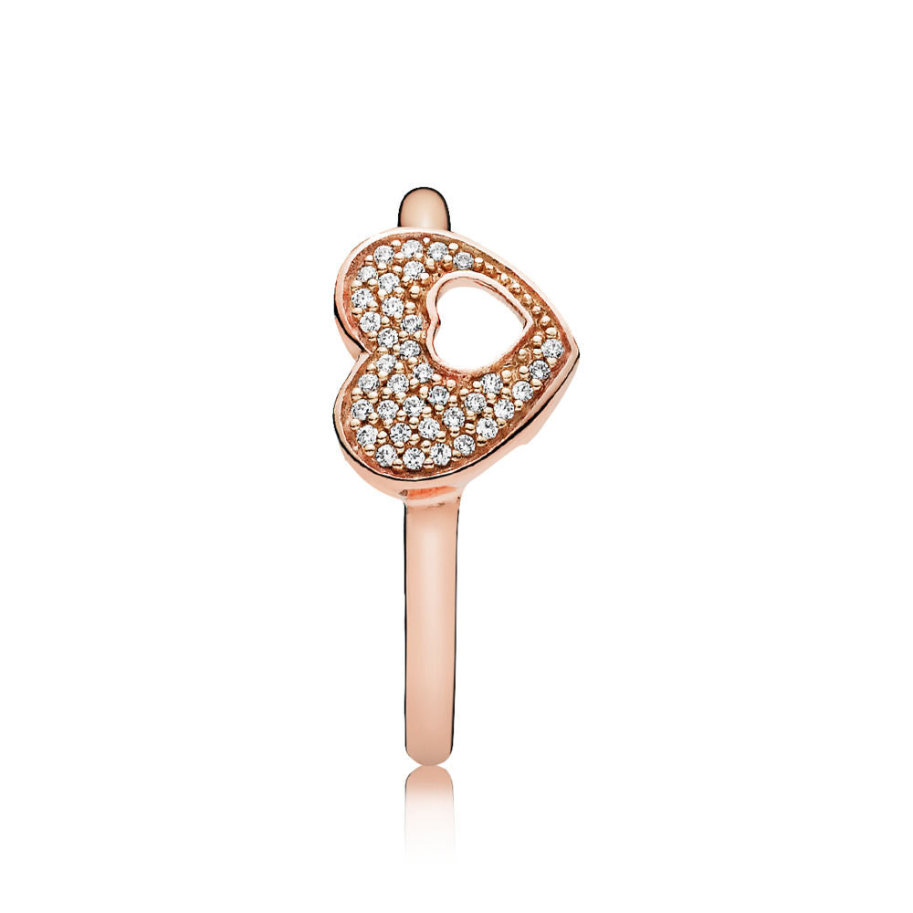 Pandora Sparkling Heart Ring 186550CZ