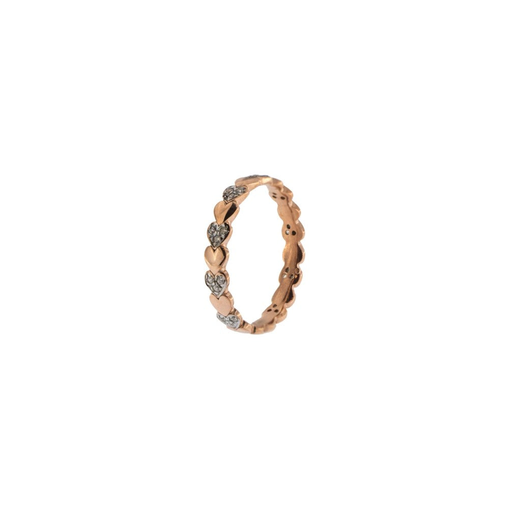 Rue Des Mille 1 Strand Alternating Hearts Ring Anz-006-cuo