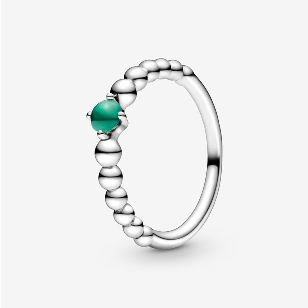 Pandora Forest Green Ring Decorated with Spheres 198867C05
