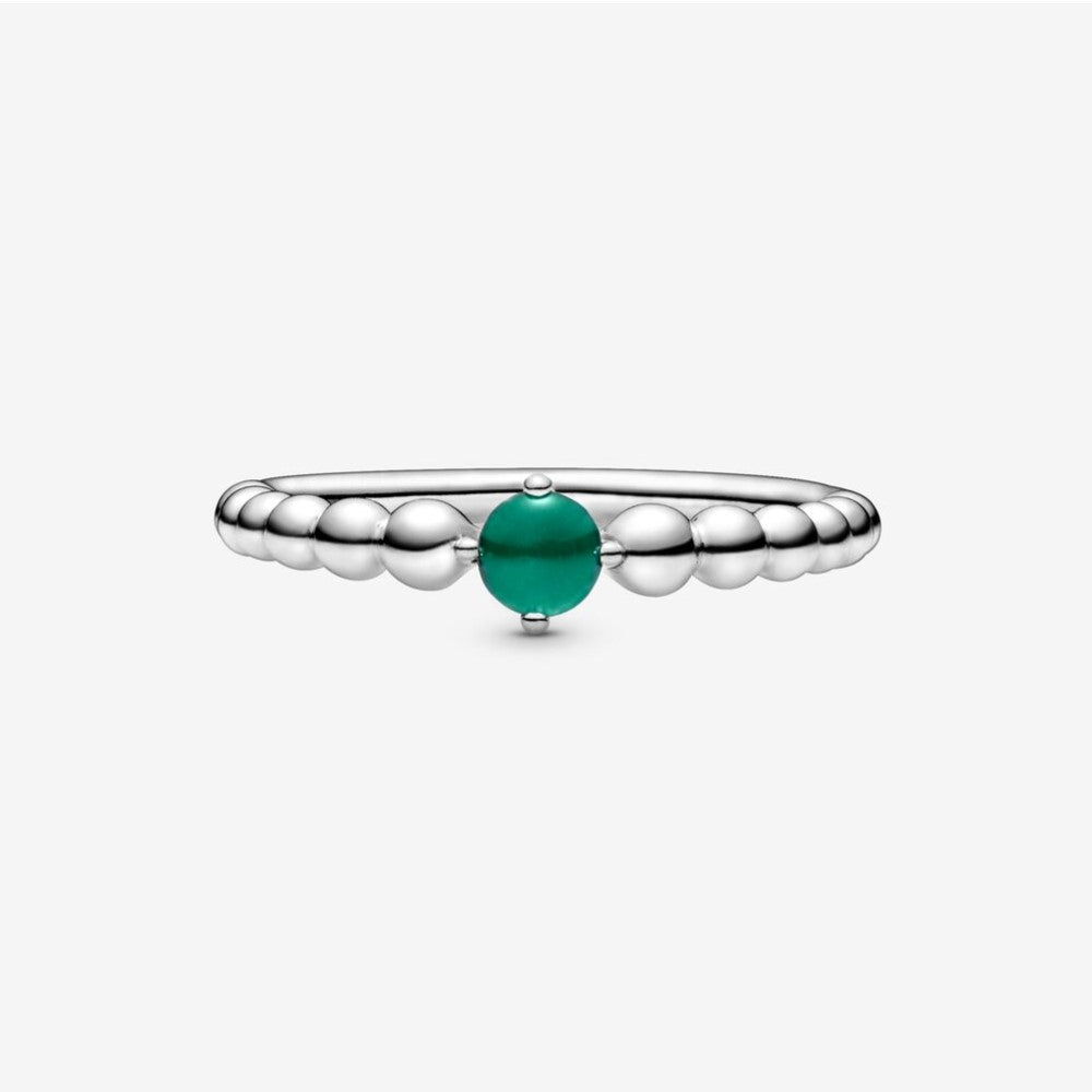 Pandora Forest Green Ring Decorated with Spheres 198867C05