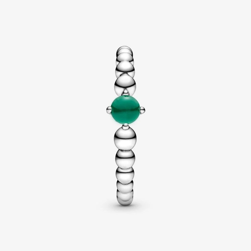 Pandora Forest Green Ring Decorated with Spheres 198867C05