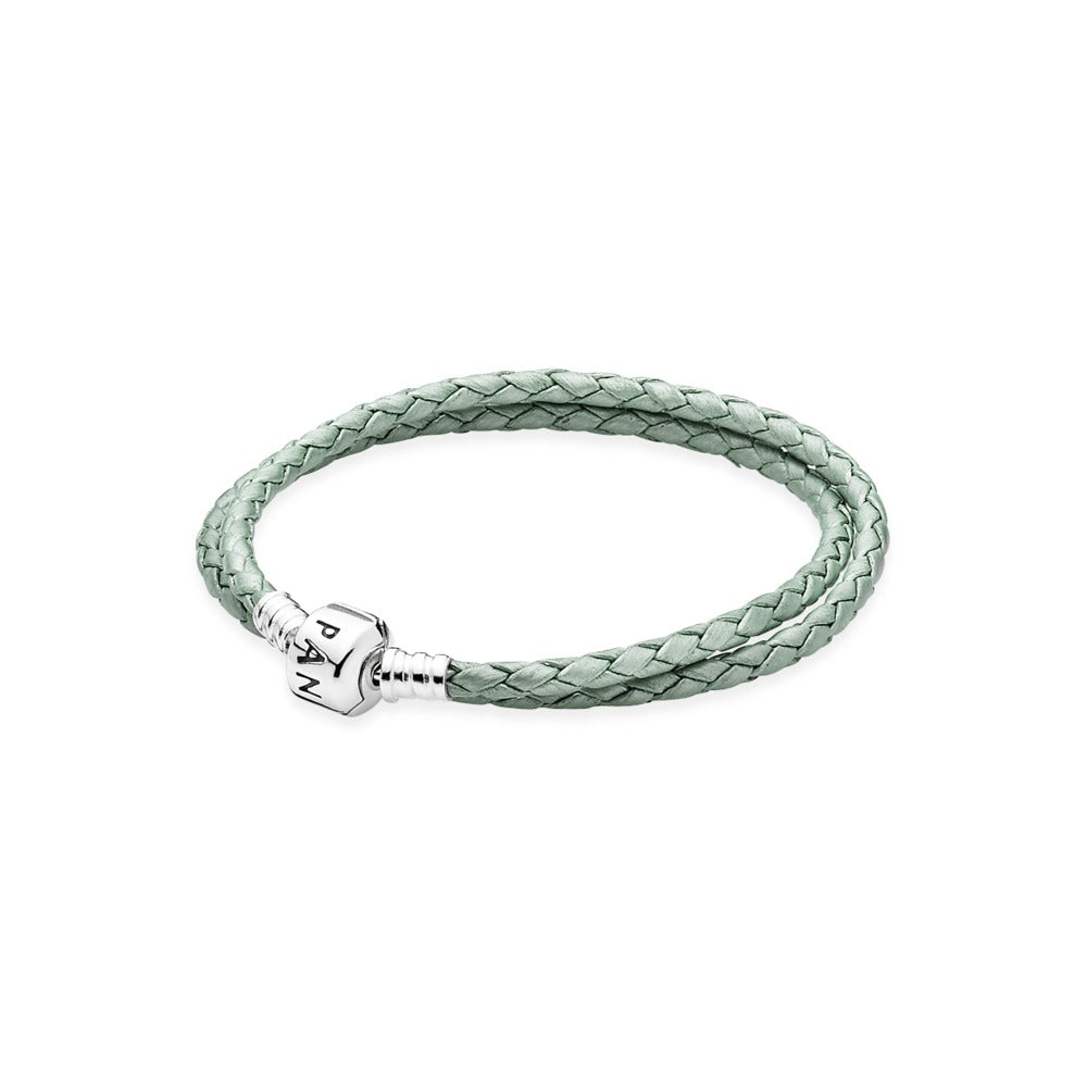Bracciale Pandora Verde Menta Due Giri 590705CLG-D