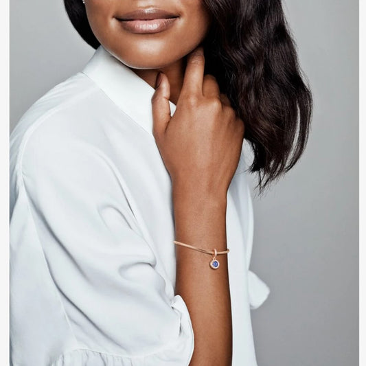 Charm Pendente Pandora Doppio con Disco Blu Scintillante 789186C01