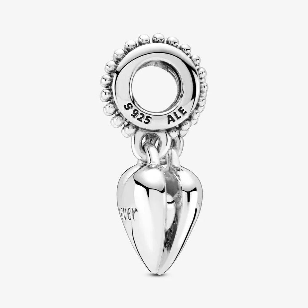Charm Pendente Pandora con due Cuori Zia e Nipote 799188C00
