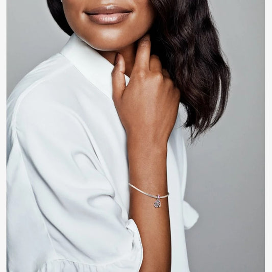 Pandora Pink Heart Family Tree Pendant Charm 799153C01