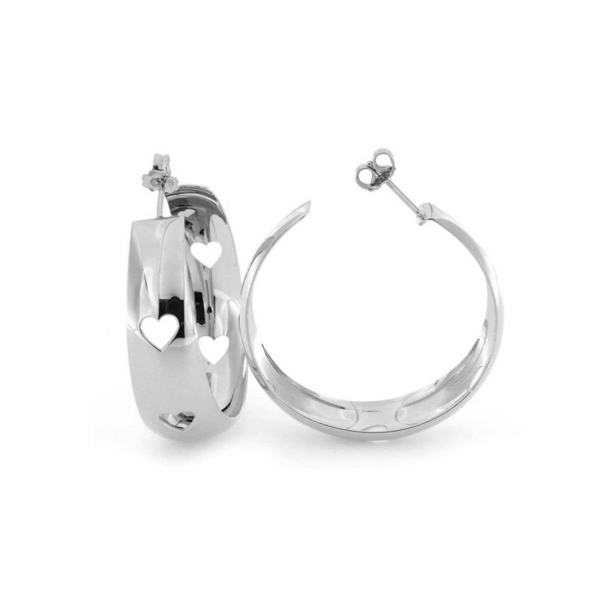 Rue Des Mille Heart Hoop Earrings OR-GIP-80-G-CUO