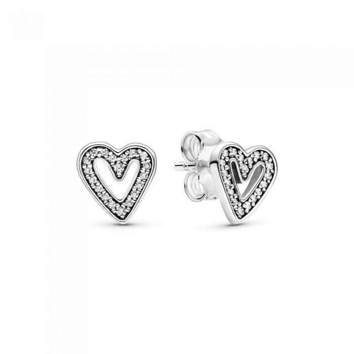 Orecchini a Bottone Pandora Cuori Scintillanti 298685C01