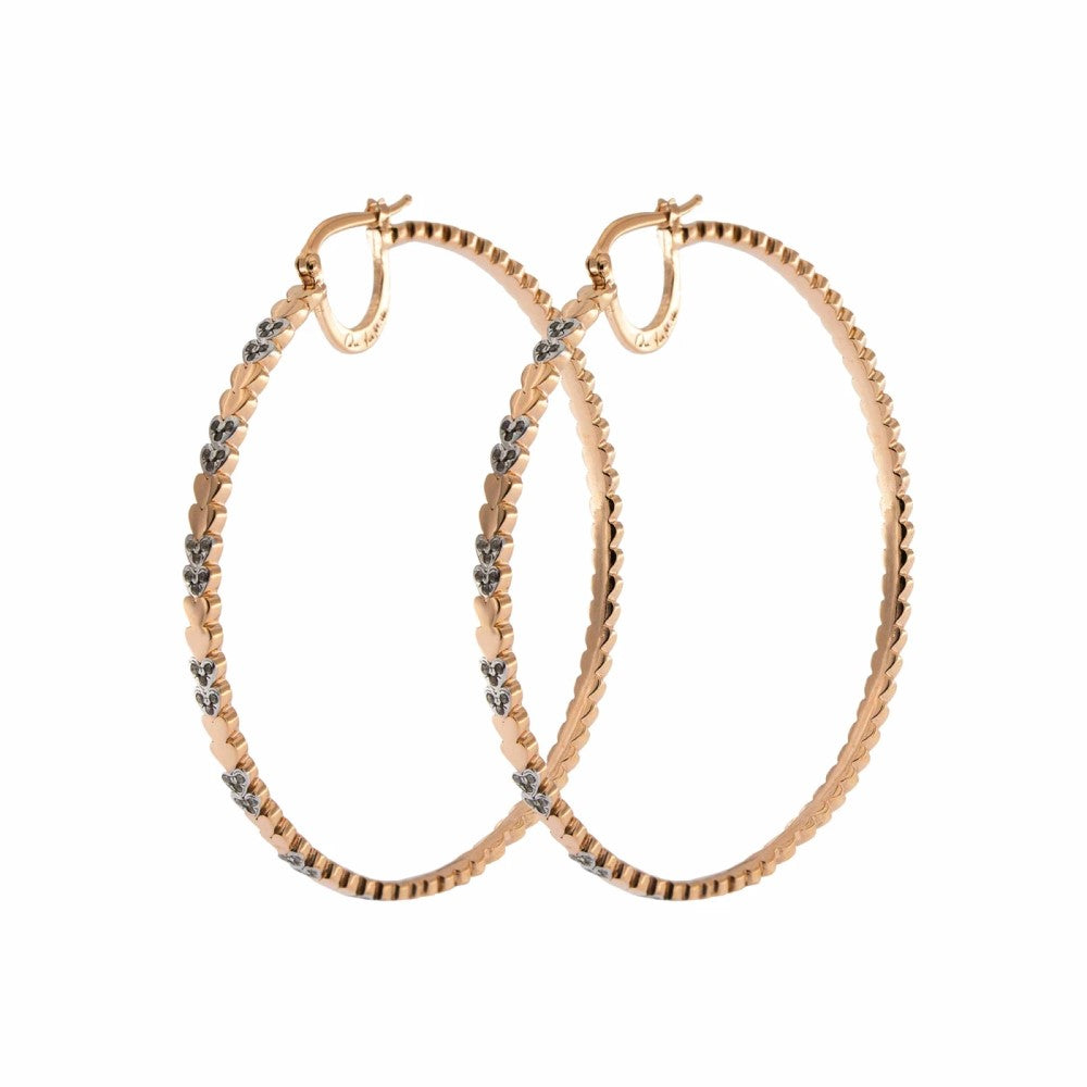 Orecchini a Paio Rue Des Mille Cuori Alternati Diametro 6 ORZ-006 D6 CUO