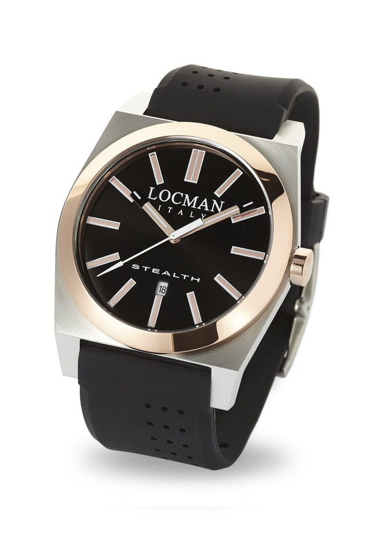 Orologio Locman Stealth Three Hands Quartz 43mm 02010RBKF5N0SIK