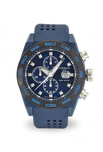Locman Stealth 300MT Chronograph Watch 0217V4-BKBLNKS2B