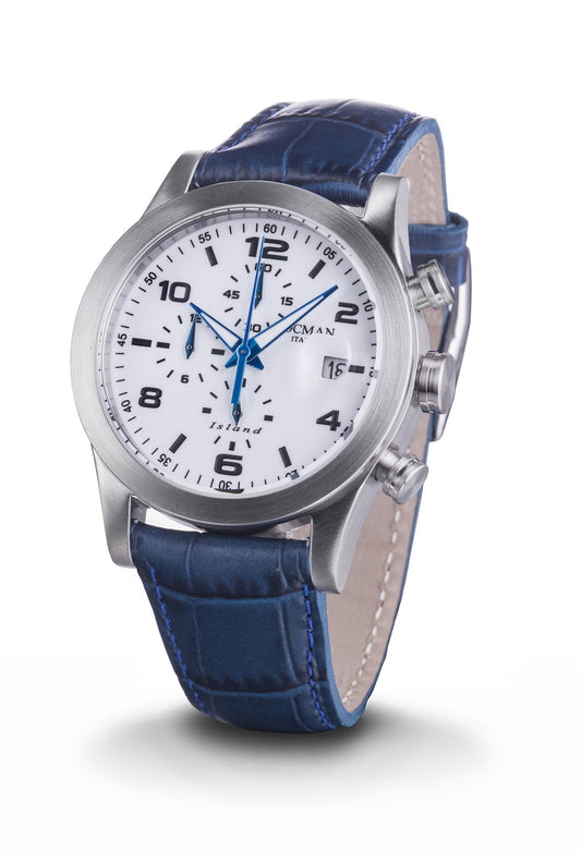 Locman Island Chronograph watch 0618A08-00WHBKPB