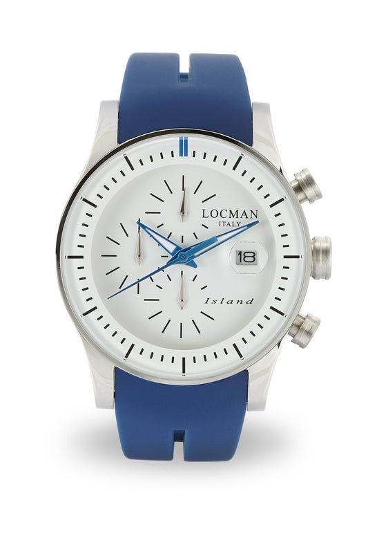 Locman Island Chronograph watch 062000WB-WHKSIB