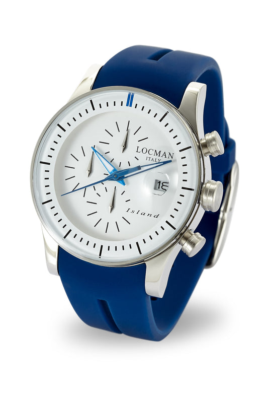 Locman Island Chronograph watch 062000WB-WHKSIB