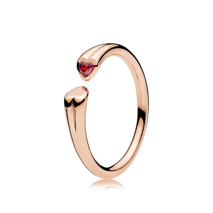Anello Pandora Due Cuori 186570CZR