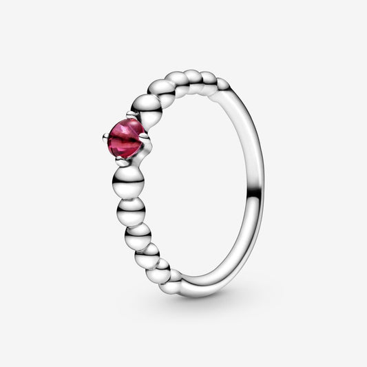 Anello Pandora Rosso Fuoco Decorato con Sfere 198598C02