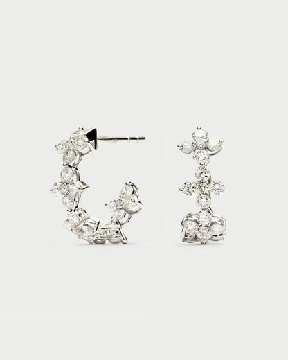 Orecchini PD PAOLA Orecchini Maggie Blossom in diamanti e oro bianco AR06-F87-U