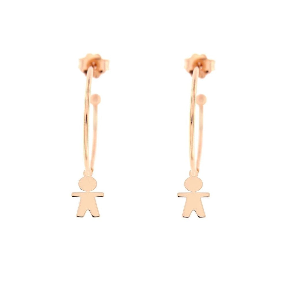 Rue Des Mille Hoop Earrings with Micro Baby Pendant ORD4BIMBO