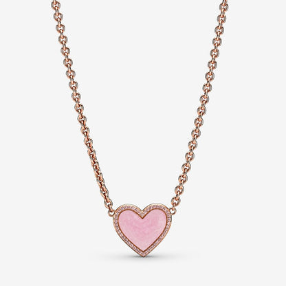 Pandora Pink Spiral Heart Necklace 389279C01-50