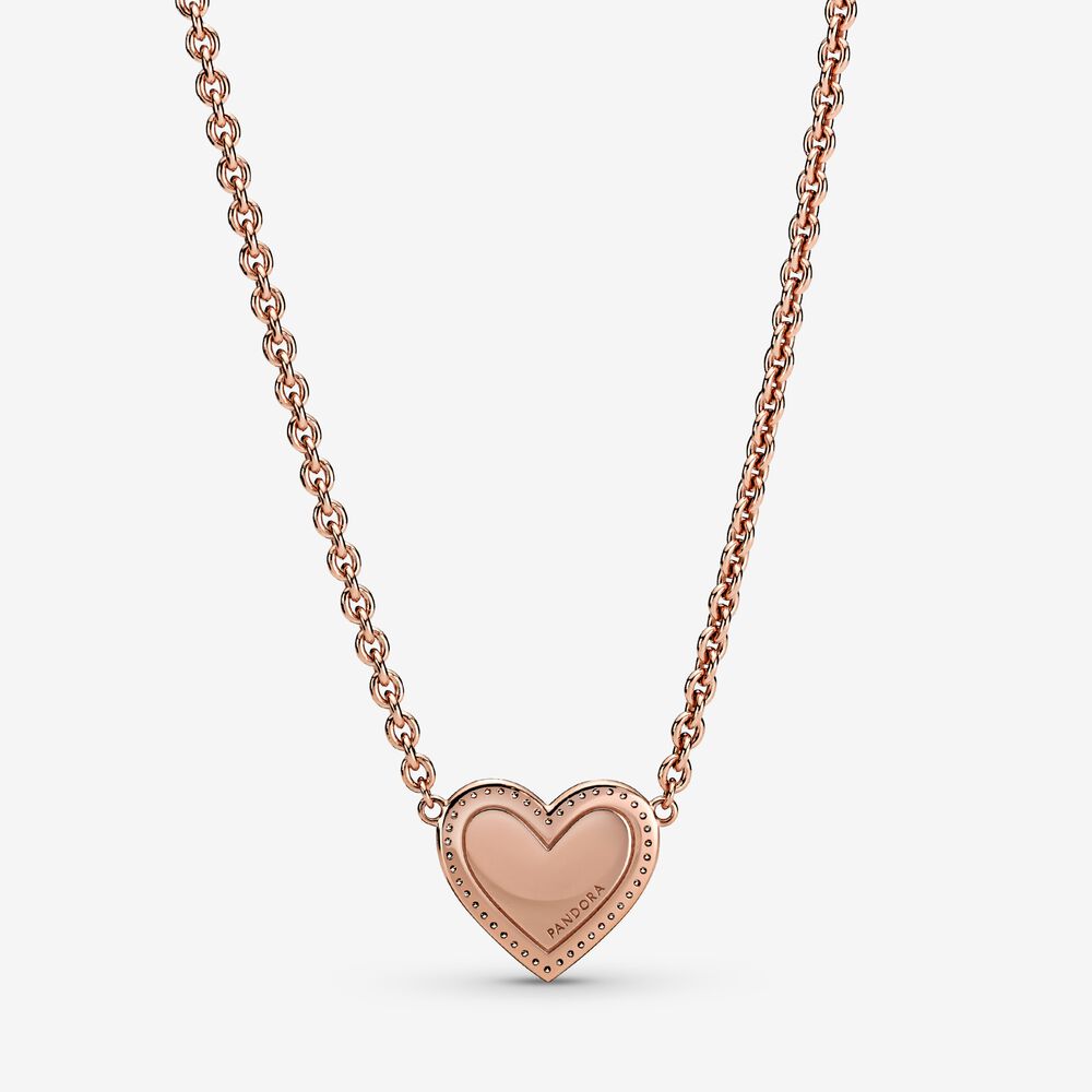 Pandora Pink Spiral Heart Necklace 389279C01-50