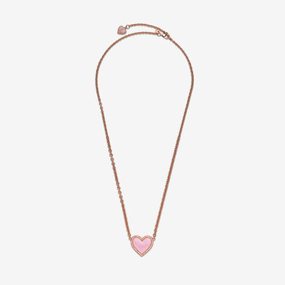Pandora Pink Spiral Heart Necklace 389279C01-50