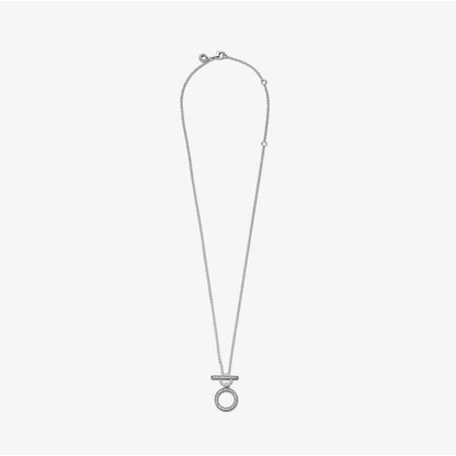 Collana Pandora con Barretta a T e Doppio Cerchio 399039C01-45