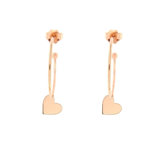 Orecchini Cerchio Rue Des Mille Ciondolo Micro Cuore  ORD1CUO