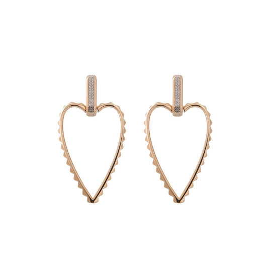Rue Des Mille Big Bold Heart Earring ORZ-008CUOBO