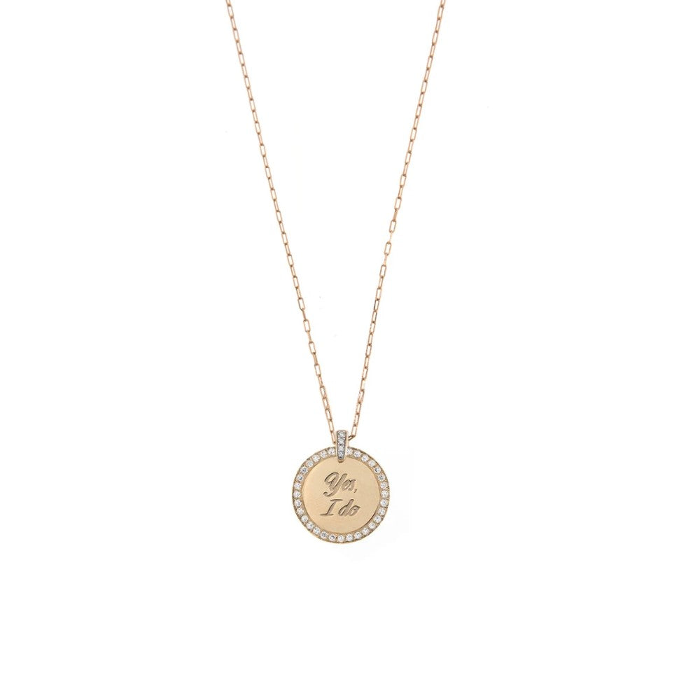 Girocollo Rue Des Mille Medaglia Yes I Do - Catena Maglia Allungata Sottile GRZ-009 TD YES