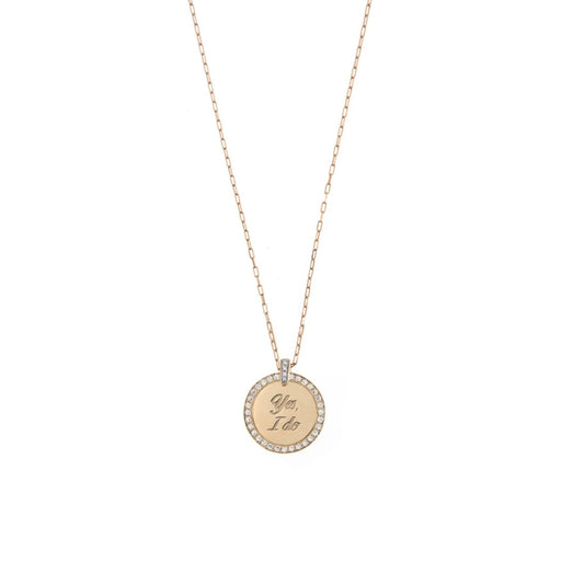 Girocollo Rue Des Mille Medaglia Yes I Do - Catena Maglia Allungata Sottile GRZ-009 TD YES