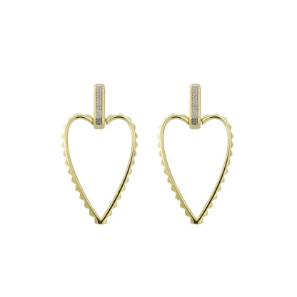 Rue Des Mille Big Bold Heart Earring ORZ-008CUOBO