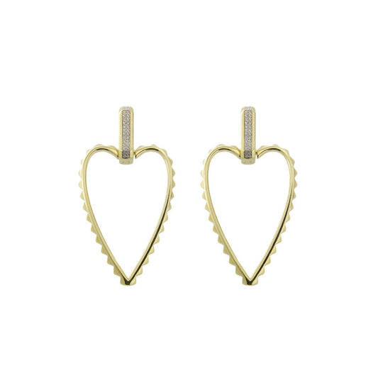 Rue Des Mille Big Bold Heart Earring ORZ-008CUOBO