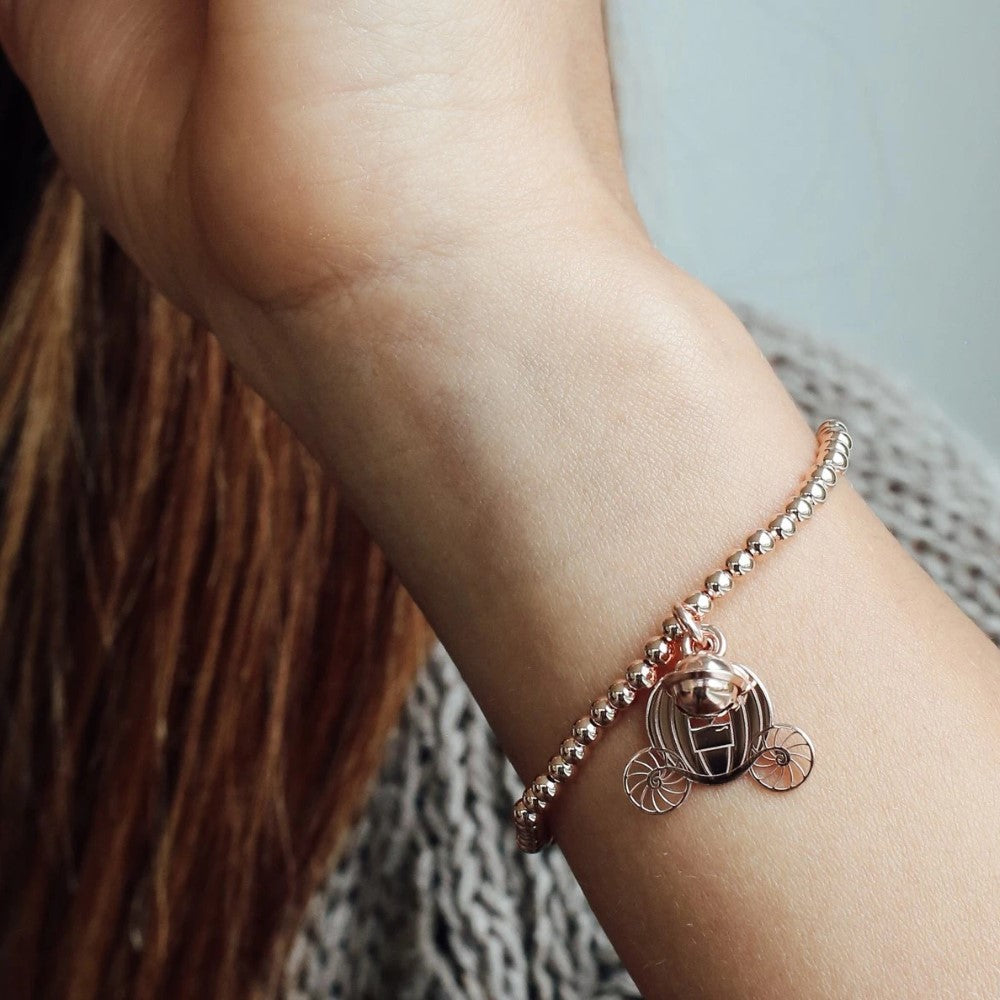 Bracciale Rue Des Mille a Pallini Elastico con Ciondolo Carrozza BR-ELAP-XS-STE