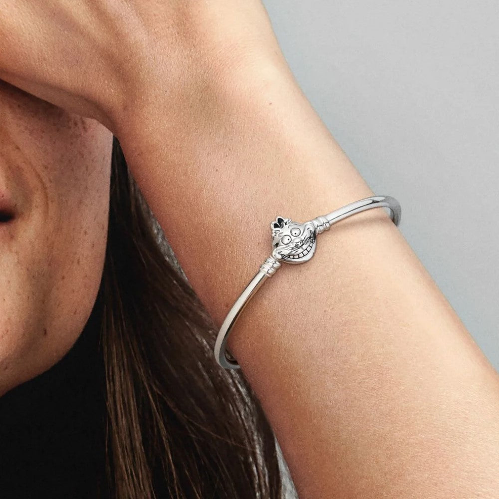 Pandora Moments Rigid Bracelet with Cheshire Cat Clasp Alice in Wonderland Disney 599343C00