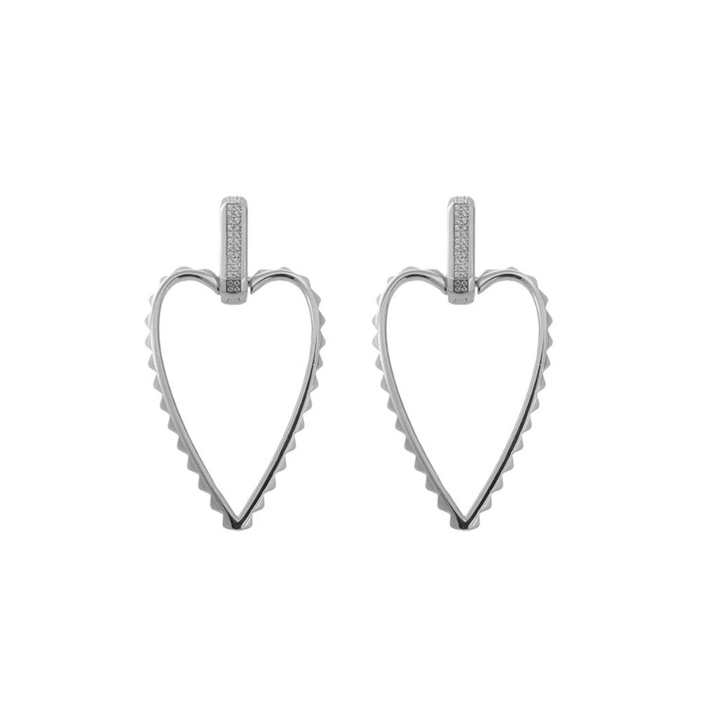 Rue Des Mille Big Bold Heart Earring ORZ-008CUOBO