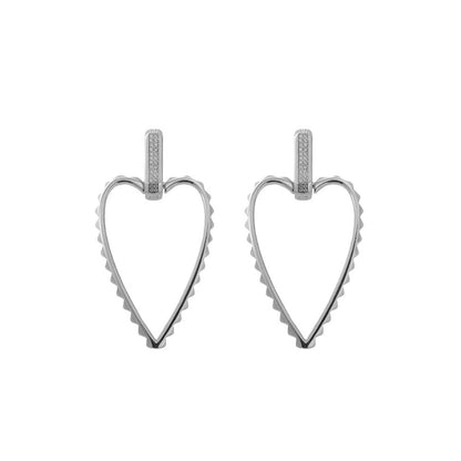 Rue Des Mille Big Bold Heart Earring ORZ-008CUOBO