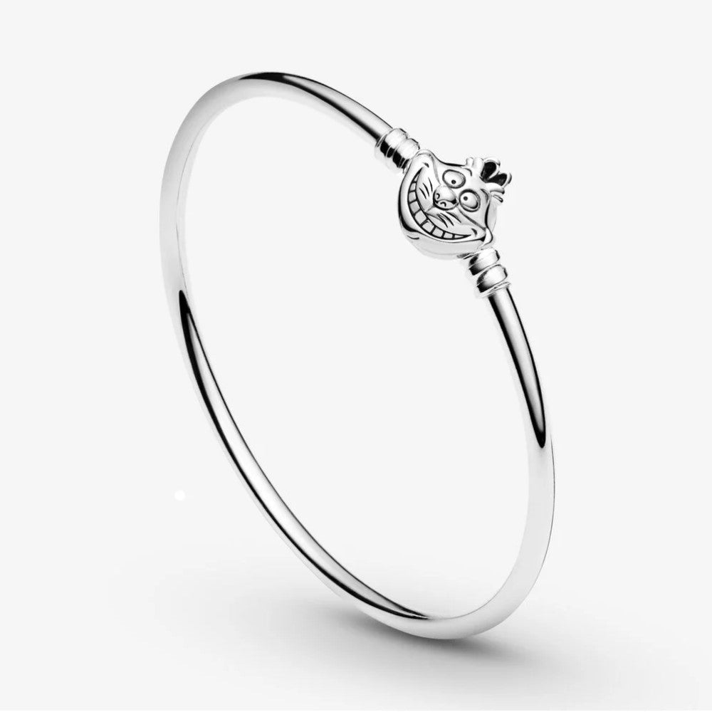 Pandora Moments Rigid Bracelet with Cheshire Cat Clasp Alice in Wonderland Disney 599343C00
