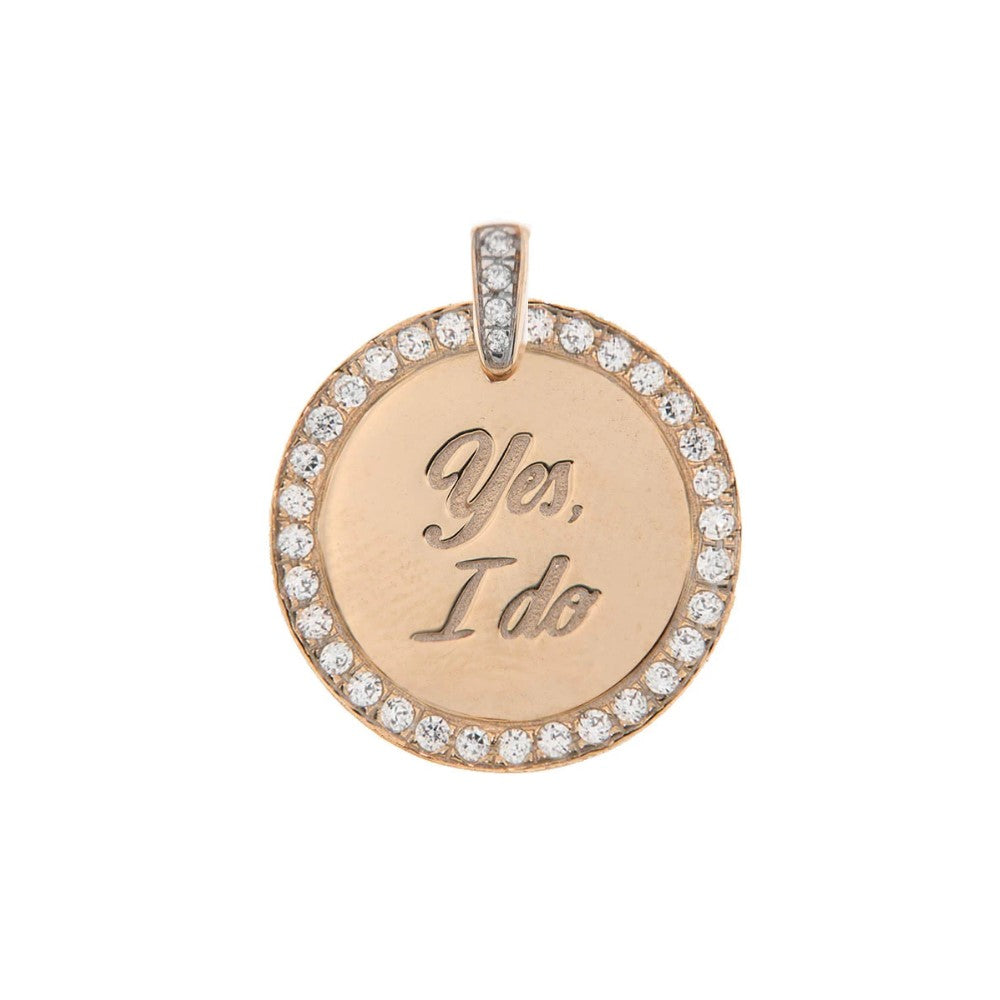 Girocollo Rue Des Mille Medaglia Yes I Do - Catena Maglia Allungata Sottile GRZ-009 TD YES