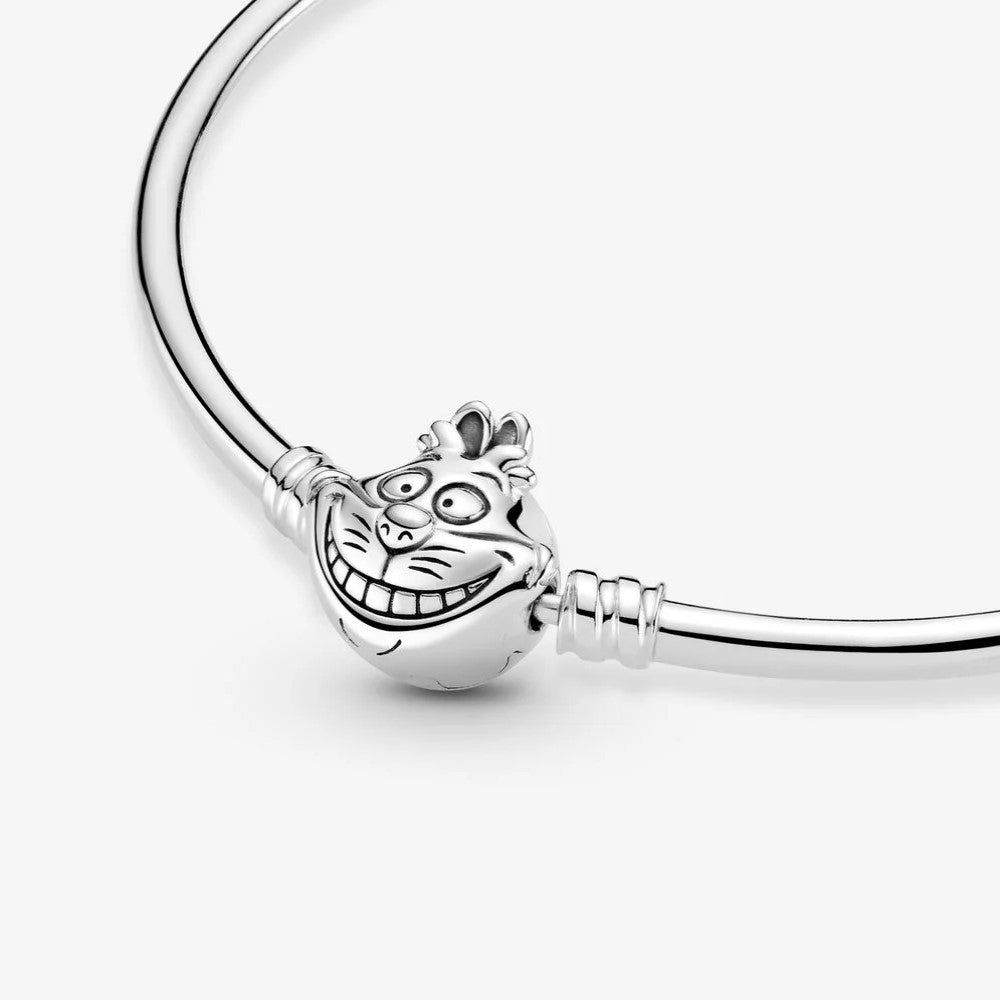 Pandora Moments Rigid Bracelet with Cheshire Cat Clasp Alice in Wonderland Disney 599343C00