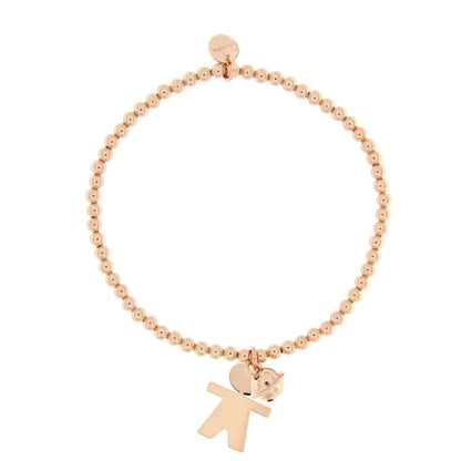 Bracciale Rue Des Mille a Pallini Elastico con Ciondolo Carrozza BR-ELAP-XS-STE