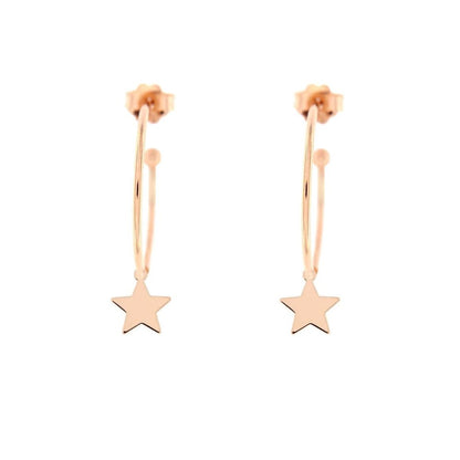 Rue Des Mille Hoop Earrings with Micro Star Pendant ORD3STE