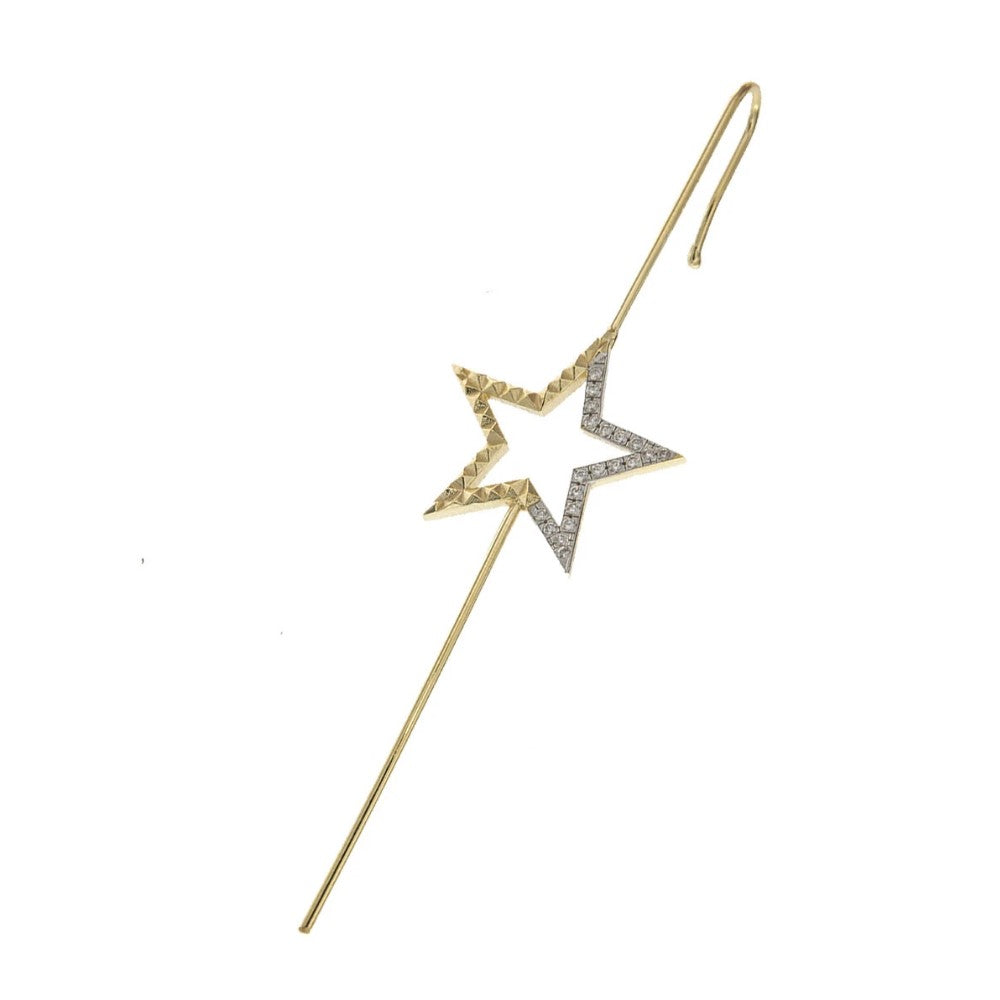 Rue Des Mille "Hook" Star Single Earring ORZ-009.M1.RH