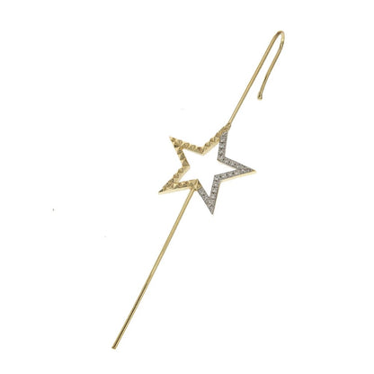 Rue Des Mille "Hook" Star Single Earring ORZ-009.M1.RH