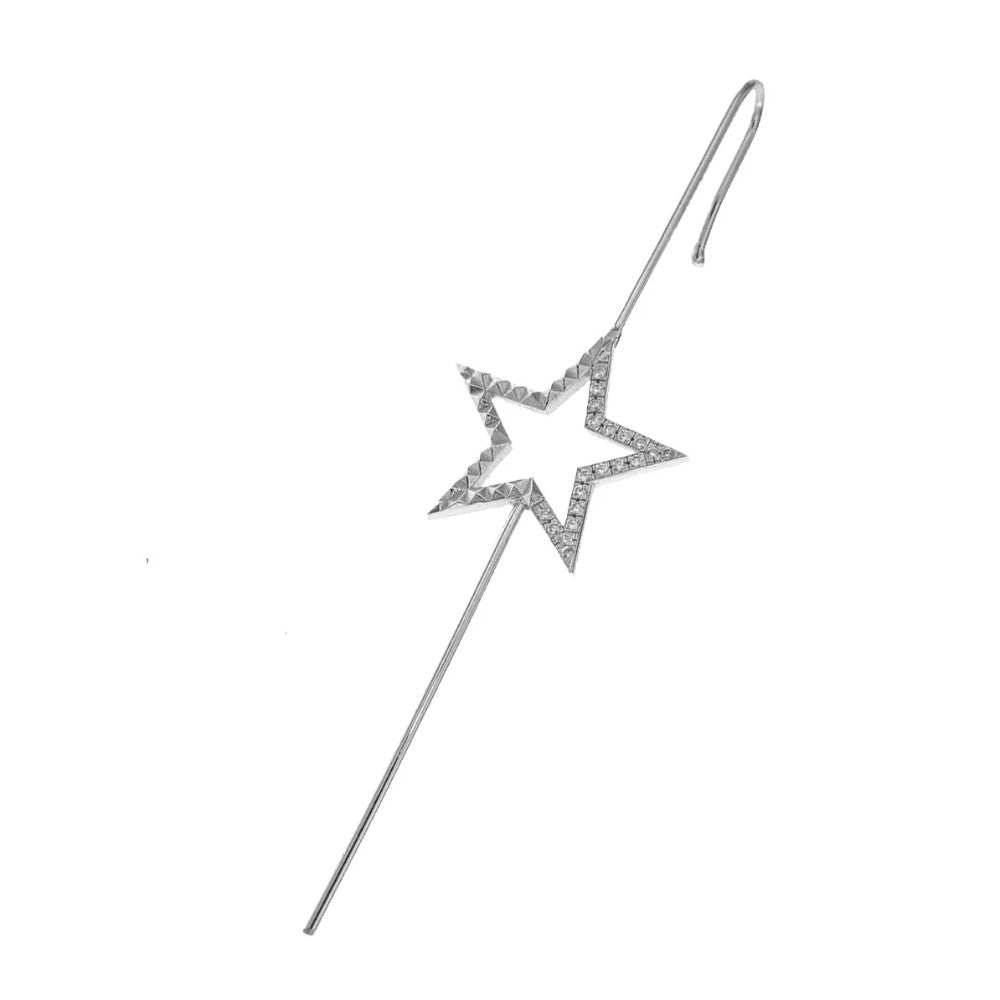 Rue Des Mille "Hook" Star Single Earring ORZ-009.M1.RH