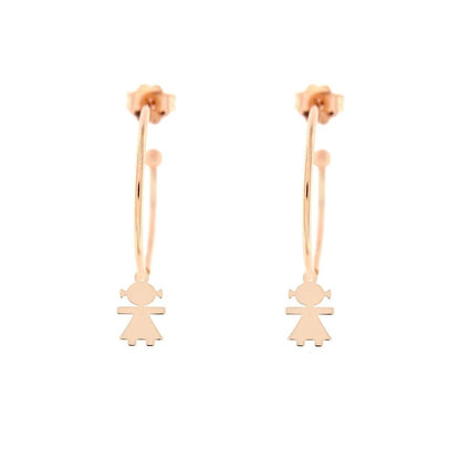Rue Des Mille Hoop Earrings with Micro Baby Pendant ORD4BIMBA