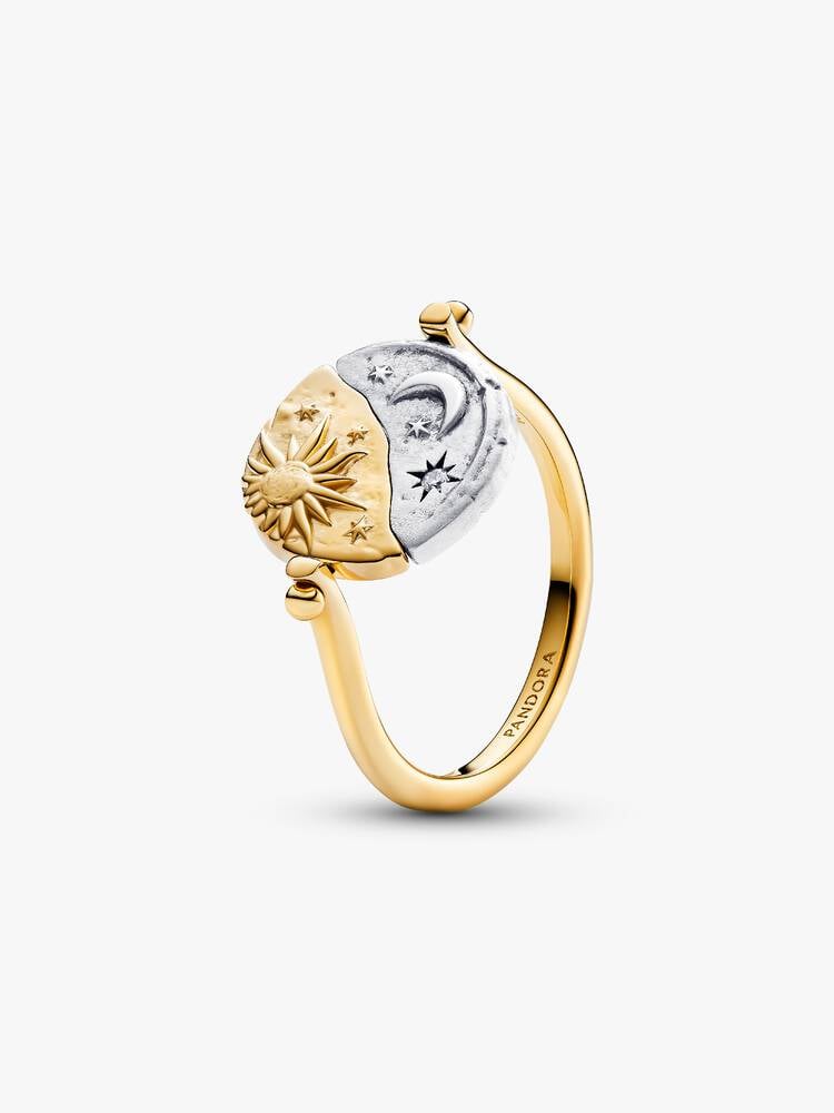 Anello Pandora Medallion Sole e Luna "Per Aspera Ad Astra" Reversibile - 164810C01