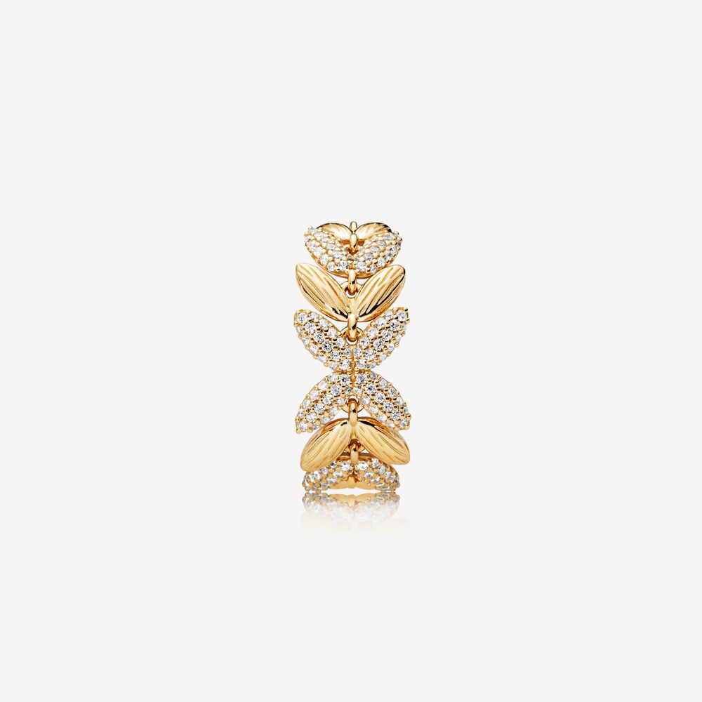 Pandora Wheat Circle Ring 167735CZ