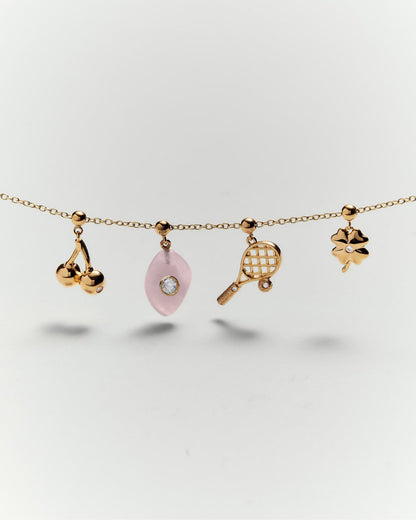 Charm PD PAOLA Love Rose Quartz Charm CH01-254-U