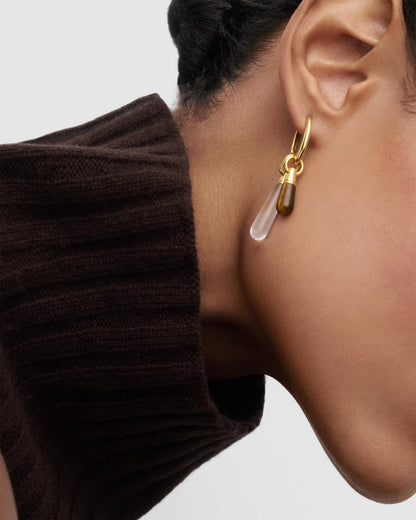 Piercing PD PAOLA Orecchino a cerchio singolo occhio di tigre Jupiter PGB1-376-U